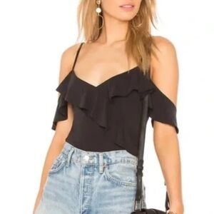 BB Dakota Kase Cold Shoulder Tank Top Black Medium